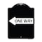 Signmission One Way With Left Arrow Heavy-Gauge Aluminum Architectural Sign, 24" x 18", BW-1824-24385 A-DES-BW-1824-24385 - alternate 1